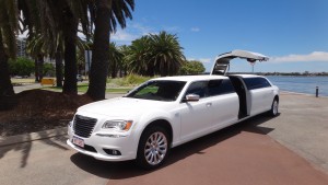 Bridal Jet door chrysler limo white