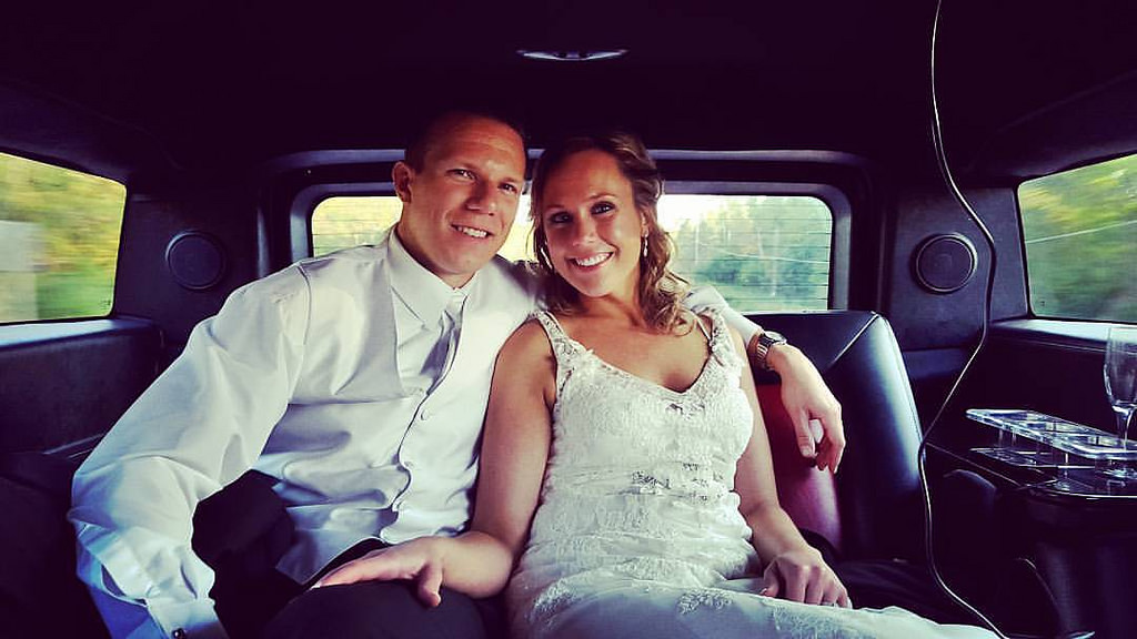 just married honeymoon limousine