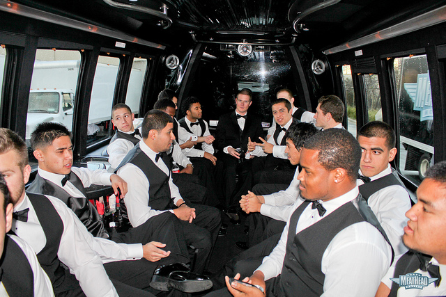 Large Guys Night Out In A Limo
