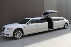 white chrysler limo for hire in Perth