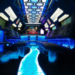 20 seater White Hummer interior