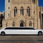 White Chrysler limousine Wedding Perth