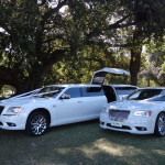 White Chrysler limo and sedan