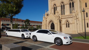 Chrysler limo and sedan st Mary Cathedral Perth