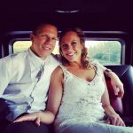 Couple enjoying special night in a limo